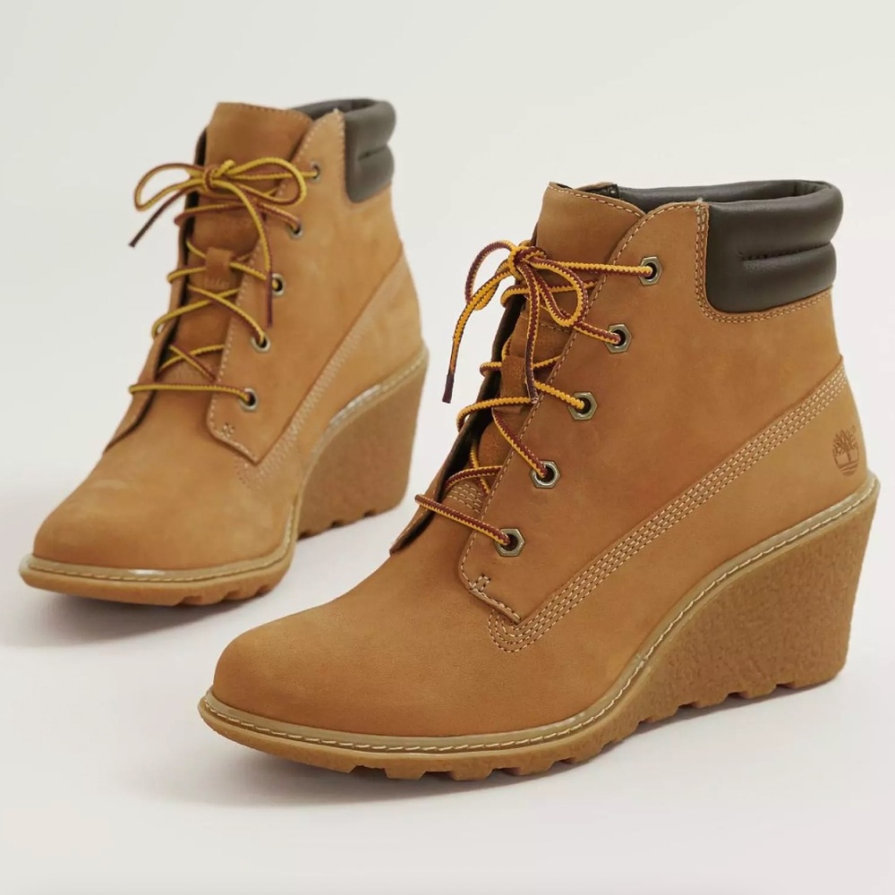 Timberland Women's 'Amston' Wedge Lace Up Boots